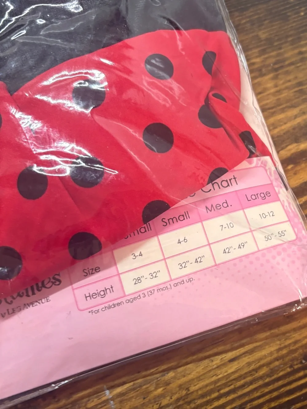 Girls Ladybug Costume Size Medium